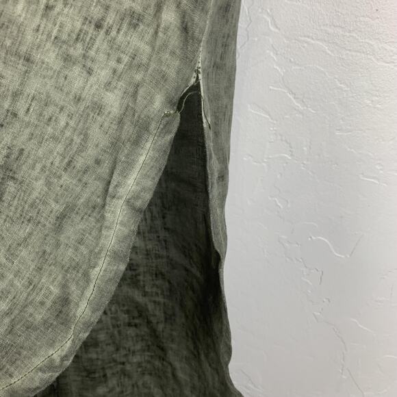 XCVI Shirt Womens Medium Button Down Linen Tunic Cap Sleeve Lightweight Top - Picture 3 of 9